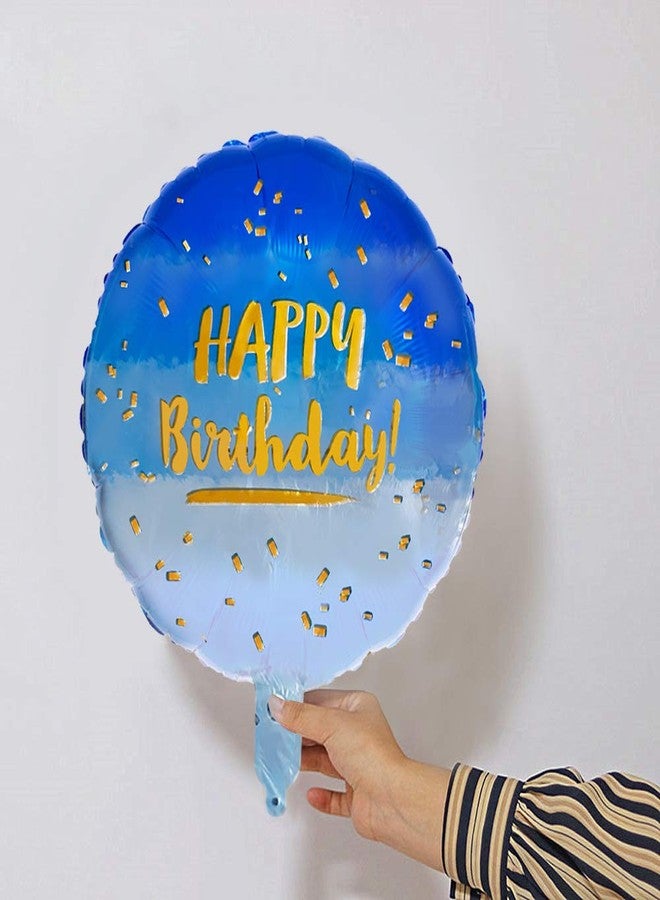 AMFIN® (Pack of 2) 18 Inch Happy Birthday Foil Balloon/Birthday Party Decoration Material/Birthday Balloons for Decoration - Blue - Image 4
